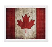 ERSTSNCK Retro Canada Flag Diamond Painting Kits for Adults 16"x20" 5D Diamond Art Kits for Beginners DIY Full Drill Round Diamonds Gem Art Crafts Painting for Home Wall Decor
