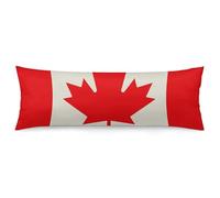 ERSTSNCK Retro Canada Flag Pattern Body Pillow Pillowcase 20"x54" Lumbar Throw Pillow Covers with Hidden Zipper Breathable & Cozy Full Long Bodypillow Case Cover for Sleeping Bedroom Couch Sofa Decor