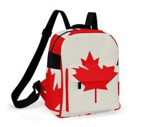 ERSTSNCK Retro Canada Flag Pattern Small Backpack for Women Mini Backpack Purse Travel Fashion Roomy Shoulder Handbag