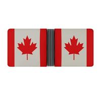 ERSTSNCK Retro Canada Flag Pattern Wallet for Men Bifold Rfid Blocking Slim Money Clip Front Pocket Wallet Card Holder