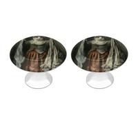 ERSTSNCK Retro Fashion Style Cabinet Knobs, 2-Pack Silver Stainless Steel Drawer Pulls with Screws, Elegant Hardware for Dressers, Kitchen,Cabinets & Desks
