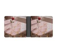 ERSTSNCK Rose Gold Marble Wallet for Men Bifold Rfid Blocking Slim Money Clip Front Pocket Wallet Card Holder