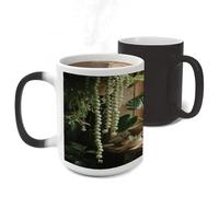 ERSTSNCK Sage Green Boho Color Changing Mug Heat Changing Coffee Mug Funny Magic Cup Heat Sensitive Travel Mugs Novelty Coffee Cups Personalized Customized Gift for Men Women 11 Oz