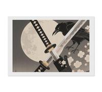 ERSTSNCK Samurai Sword Draw Diamond Painting Kits for Adults 8"x12" 5D Diamond Art Kits for Beginners DIY Full Drill Round Diamonds Gem Art Crafts Painting for Home Wall Decor