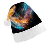 ERSTSNCK Santa Hat for Adults - Bright Heart Shape Christmas Hat with White Pom Pom, Classic Xmas Cap for Party
