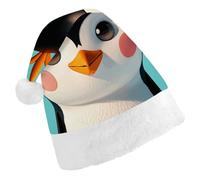ERSTSNCK Santa Hat for Adults - Cute Animal Head Christmas Hat with White Pom Pom, Classic Xmas Cap for Party
