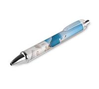 ERSTSNCK Santorini Greek Island Black Ballpoint Pens Fine Point (0.5mm) Black Ink Pen Retractable Ball Point Pens with Comfortable Full Grip for Journaling, And Office Writing Ideal 1 PCS