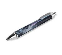 ERSTSNCK Sci-fi Style Black Ballpoint Pens Fine Point (0.5mm) Black Ink Pen Retractable Ball Point Pens with Comfortable Full Grip for Journaling, And Office Writing Ideal 1 PCS