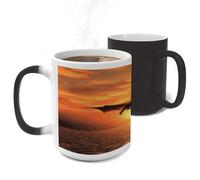ERSTSNCK Sea Sunset Flying Dragon Color Changing Mug Heat Changing Coffee Mug Funny Magic Cup Heat Sensitive Travel Mugs Novelty Coffee Cups Personalized Customized Gift for Men Women 11 Oz