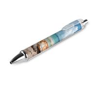 ERSTSNCK Sea Turtle Starfish Black Ballpoint Pens Fine Point (0.5mm) Black Ink Pen Retractable Ball Point Pens with Comfortable Full Grip for Journaling, And Office Writing Ideal 1 PCS