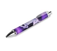 ERSTSNCK Silver Horse Black Ballpoint Pens Fine Point (0.5mm) Black Ink Pen Retractable Ball Point Pens with Comfortable Full Grip for Journaling, And Office Writing Ideal 1 PCS