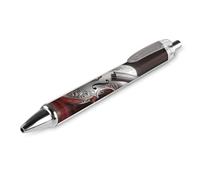 ERSTSNCK Silver Violin Black Ballpoint Pens Fine Point (0.5mm) Black Ink Pen Retractable Ball Point Pens with Comfortable Full Grip for Journaling, And Office Writing Ideal 1 PCS