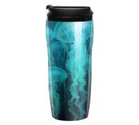 ERSTSNCK Siphonophore 12 Oz Travel Coffee Mug Vacuum Insulated Travel Mug Leakproof Cup with Lid Reusable Coffee Tumbler for Hot And Cold Drinks, Gift for Men And Women