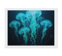 ERSTSNCK Siphonophore Diamond Painting Kits for Adults 12"x16" 5D Diamond Art Kits for Beginners DIY Full Drill Round Diamonds Gem Art Crafts Painting for Home Wall Decor