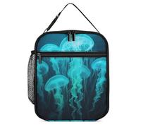 ERSTSNCK Siphonophore Lunch Bag for Adults Reusable Insulated Lunchbox Leakproof Small Lunch Box Tote for Men & Women Portable Food Cooler Bag for Work, Office, Picnics