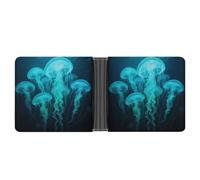 ERSTSNCK Siphonophore Wallet for Men Bifold Rfid Blocking Slim Money Clip Front Pocket Wallet Card Holder