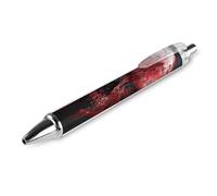 ERSTSNCK Skull Dripping Red Black Ballpoint Pens Fine Point (0.5mm) Black Ink Pen Retractable Ball Point Pens with Comfortable Full Grip for Journaling, And Office Writing Ideal 1 PCS