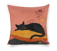 ERSTSNCK Sleep on Pillow Pillow Covers 18"x18" Linen Throw Pillow Covers - Double Sided Decorative Square Cushion Cases for Sofa, Bed, Chair (No Insert Included)