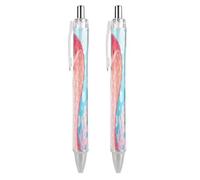 ERSTSNCK Snake Black Ballpoint Pens Fine Point (0.5mm) Black Ink Pen Retractable Ball Point Pens with Comfortable Full Grip for Journaling, And Office Writing Ideal 2 PCS