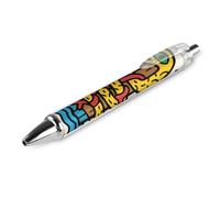 ERSTSNCK Snake Totem Pole Black Ballpoint Pens Fine Point (0.5mm) Black Ink Pen Retractable Ball Point Pens with Comfortable Full Grip for Journaling, And Office Writing Ideal 1 PCS