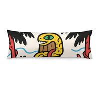 ERSTSNCK Snake Totem Pole Body Pillow Pillowcase 20"x54" Lumbar Throw Pillow Covers with Hidden Zipper Breathable & Cozy Full Long Bodypillow Case Cover for Sleeping Bedroom Couch Sofa Decor