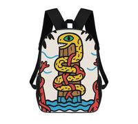 ERSTSNCK Snake Totem Pole Laptop Backpack for Travel Work Cute Bookbag Computer Backpack Casual Daypack