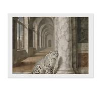 ERSTSNCK Snow Leopard Diamond Painting Kits for Adults 12"x16" 5D Diamond Art Kits for Beginners DIY Full Drill Round Diamonds Gem Art Crafts Painting for Home Wall Decor