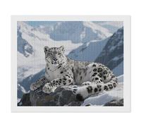 ERSTSNCK Snow Leopard Diamond Painting Kits for Adults 16"x20" 5D Diamond Art Kits for Beginners DIY Full Drill Round Diamonds Gem Art Crafts Painting for Home Wall Decor