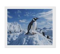 ERSTSNCK Snow Mountain Penguin Diamond Painting Kits for Adults 16"x20" 5D Diamond Art Kits for Beginners DIY Full Drill Round Diamonds Gem Art Crafts Painting for Home Wall Decor