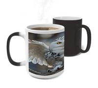 ERSTSNCK Snow Owl Color Changing Mug Heat Changing Coffee Mug Funny Magic Cup Heat Sensitive Travel Mugs Novelty Coffee Cups Personalized Customized Gift for Men Women 11 Oz