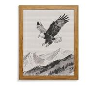 ERSTSNCK Soaring Eagle Diamond Painting Kits for Adults Yellow Wood 40 * 50cm 5D Diamond Art Kits for Beginners Large DIY Full Drill Round Diamonds Gem Art Crafts Painting for Home Wall Decor