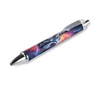 ERSTSNCK Space Astronaut Black Ballpoint Pens Fine Point (0.5mm) Black Ink Pen Retractable Ball Point Pens with Comfortable Full Grip for Journaling, And Office Writing Ideal 1 PCS