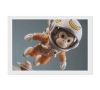 ERSTSNCK Space Monkey Astronaut Diamond Painting Kits for Adults 8"x12" 5D Diamond Art Kits for Beginners DIY Full Drill Round Diamonds Gem Art Crafts Painting for Home Wall Decor