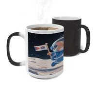 ERSTSNCK Space - Suit Hamster Color Changing Mug Heat Changing Coffee Mug Funny Magic Cup Heat Sensitive Travel Mugs Novelty Coffee Cups Personalized Customized Gift for Men Women 11 Oz