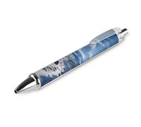 ERSTSNCK Spectacular Snowy Mountains Black Ballpoint Pens Fine Point (0.5mm) Black Ink Pen Retractable Ball Point Pens with Comfortable Full Grip for Journaling, And Office Writing Ideal 1 PCS