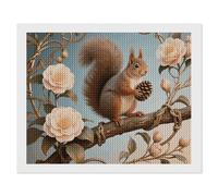 ERSTSNCK Squirrel Holding Hazelnut Diamond Painting Kits for Adults 16"x20" 5D Diamond Art Kits for Beginners DIY Full Drill Round Diamonds Gem Art Crafts Painting for Home Wall Decor