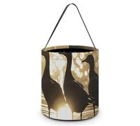 ERSTSNCK Standing in Water Halloween Candy Buckets Reusable Tote Candy Bag - Trick Or Treat Goody Bag with Handles