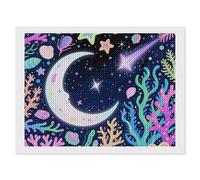 ERSTSNCK Star Ocean Pattern Diamond Painting Kits for Adults 12"x16" 5D Diamond Art Kits for Beginners DIY Full Drill Round Diamonds Gem Art Crafts Painting for Home Wall Decor