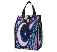 ERSTSNCK Star Ocean Pattern Insulated Lunch Bag Leakproof Insulated Cooler Bags Reusable Cooler Tote Foldable Lunchbox for Adult Women Men for Work Travel Picnic