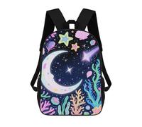 ERSTSNCK Star Ocean Pattern Laptop Backpack for Travel Work Cute Bookbag Computer Backpack Casual Daypack