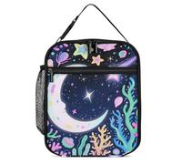 ERSTSNCK Star Ocean Pattern Lunch Bag for Adults Reusable Insulated Lunchbox Leakproof Small Lunch Box Tote for Men & Women Portable Food Cooler Bag for Work, Office, Picnics