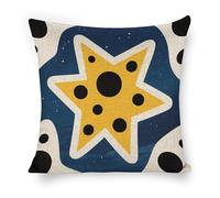 ERSTSNCK Star Spirit Symbol Pillow Covers 18"x18" Linen Throw Pillow Covers - Double Sided Decorative Square Cushion Cases for Sofa, Bed, Chair (No Insert Included)