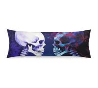 ERSTSNCK Staring at The Skeleton Body Pillow Pillowcase 20"x54" Lumbar Throw Pillow Covers with Hidden Zipper Breathable & Cozy Full Long Bodypillow Case Cover for Sleeping Bedroom Couch Sofa Decor