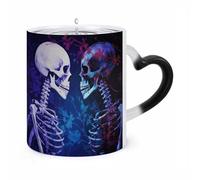 ERSTSNCK Staring at The Skeleton Color Changing Mug Heat Changing Coffee Mugs Funny Magic Cup Heat Sensitive Travel Mug Novelty Coffee Cups Personalized Customized Gift Idea for Men & Women 11 Oz