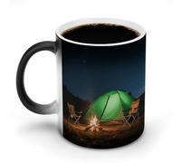 ERSTSNCK Starry Tent Color Changing Mug 11 Oz Heat Changing Coffee Mugs Funny Magic Cup Heat Sensitive Ceramics Mug Novelty Coffee Cups Personalized Customized Gift Idea for Men & Women