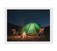 ERSTSNCK Starry Tent Diamond Painting Kits for Adults 12"x16" 5D Diamond Art Kits for Beginners DIY Full Drill Round Diamonds Gem Art Crafts Painting for Home Wall Decor