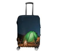 ERSTSNCK Starry Tent Luggage Suitcase Covers Elastic Washable Cute Luggage Protector Travel Suitcase Protective Cover For Adult (Fit 19-32 Inch Luggages), white, Small, Starry Tent
