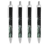 ERSTSNCK Statue of Liberty Pattern Black Ballpoint Pens Fine Point (0.5mm) Black Ink Pen Retractable Ball Point Pens with Comfortable Full Grip for Journaling, And Office Writing Ideal 4 PCS