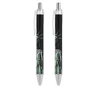 ERSTSNCK Statue of Liberty Pattern Black Ballpoint Pens Fine Point (0.5mm) Black Ink Pen Retractable Ball Point Pens with Comfortable Full Grip for Journaling, And Office Writing Ideal 2 PCS