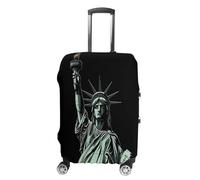 ERSTSNCK Statue of Liberty Pattern Luggage Suitcase Covers Elastic Washable Cute Luggage Protector Travel Suitcase Protective Cover For Adult (Fit 19-32 Inch Luggages), white, XL, Statue of Liberty